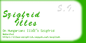 szigfrid illes business card